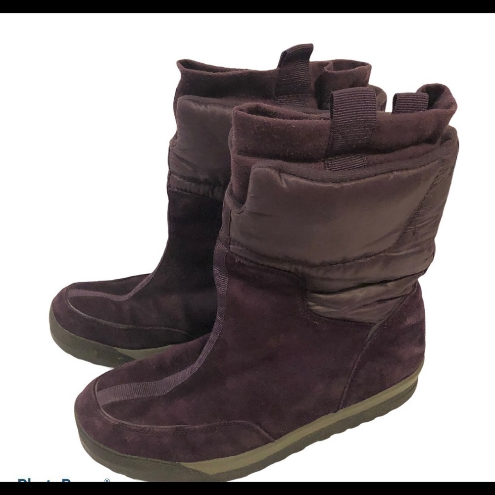 LANDS END Plum Purple Suede Winter Boots